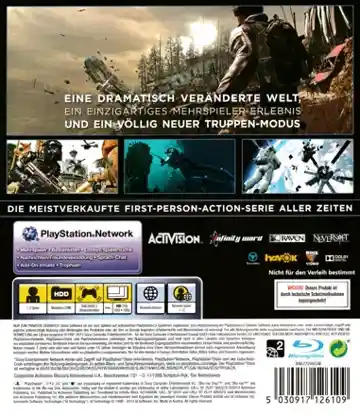 Call of Duty - Ghosts (USA) (Alt) box cover back